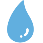 commercial sprinkler water drop icon fill blue